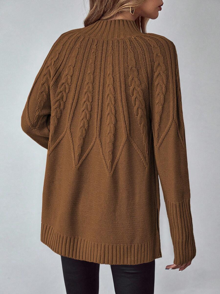 Livia™ | Strikket Sweater Med Kabelmønster