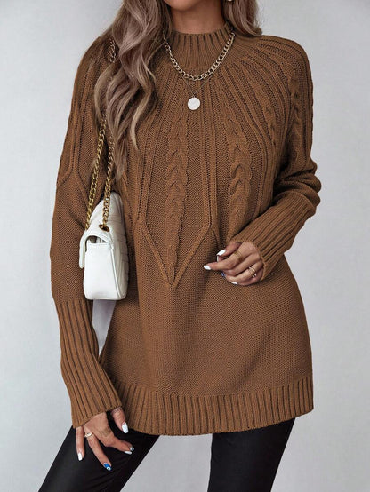 Livia™ | Strikket Sweater Med Kabelmønster