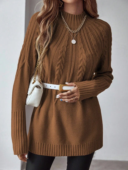 Livia™ | Strikket Sweater Med Kabelmønster