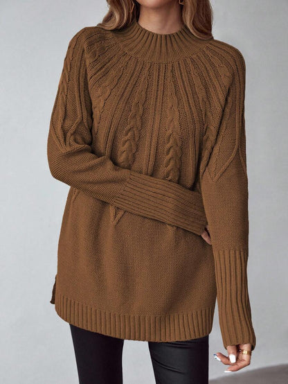 Livia™ | Strikket Sweater Med Kabelmønster