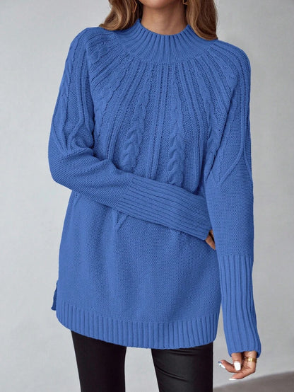 Livia™ | Strikket Sweater Med Kabelmønster