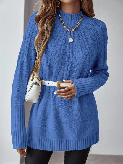 Livia™ | Strikket Sweater Med Kabelmønster