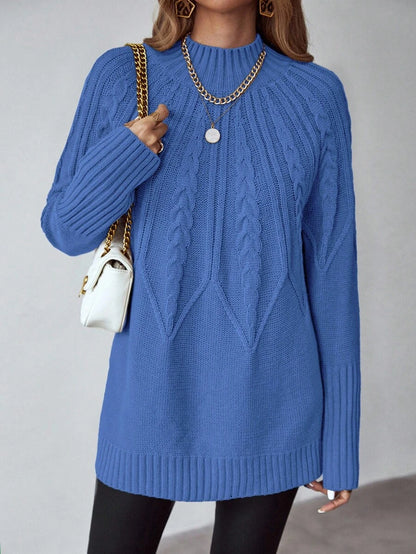 Livia™ | Strikket Sweater Med Kabelmønster