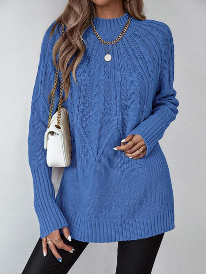 Livia™ | Strikket Sweater Med Kabelmønster