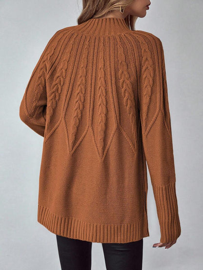 Livia™ | Strikket Sweater Med Kabelmønster