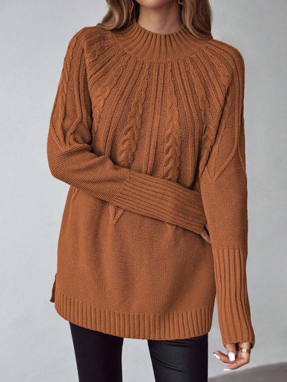 Livia™ | Strikket Sweater Med Kabelmønster