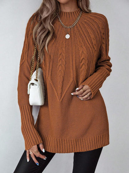 Livia™ | Strikket Sweater Med Kabelmønster