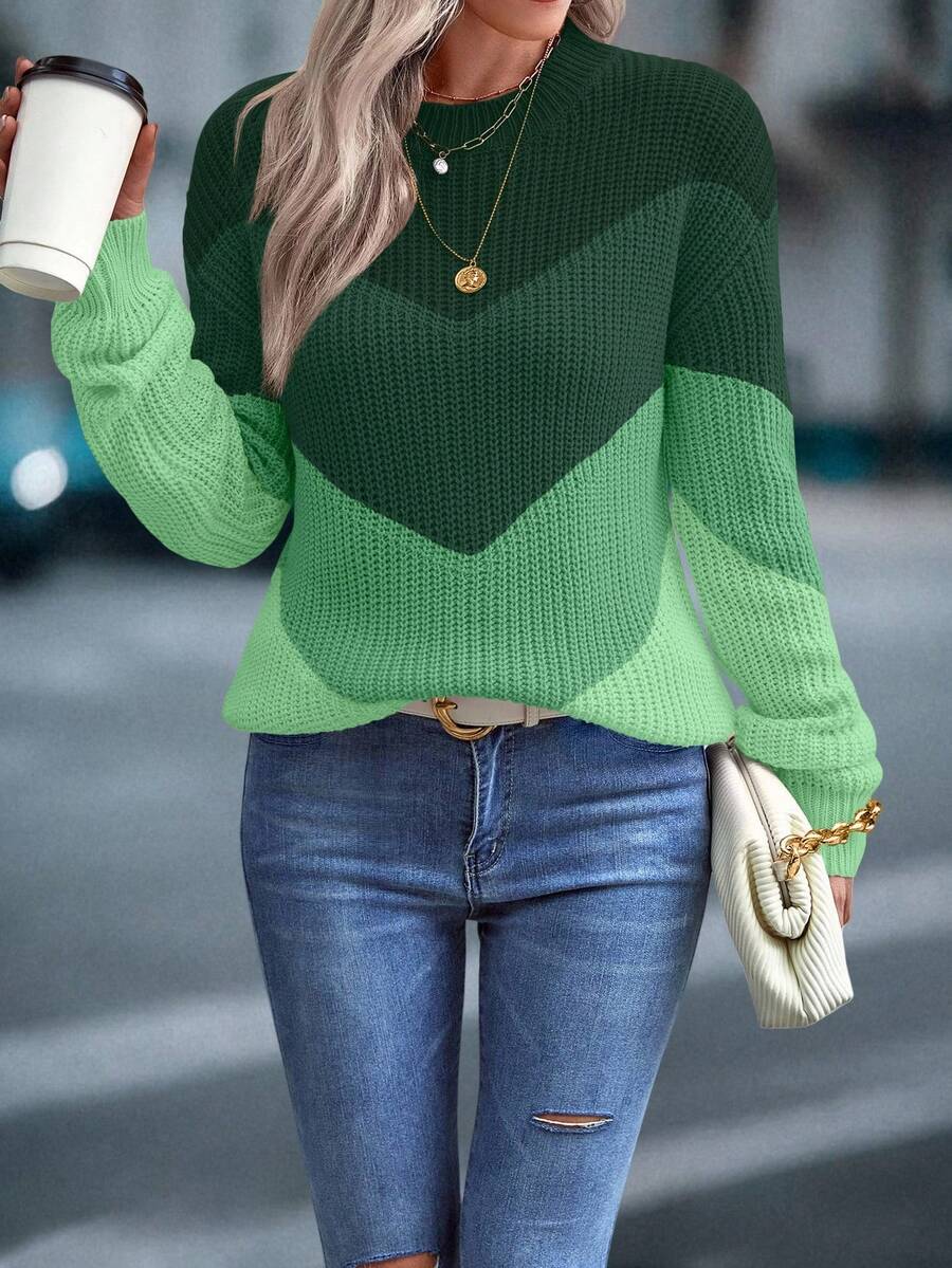 Lina™ | Striktrøje Med Chevron-Mønster