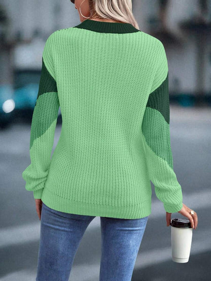 Lina™ | Striktrøje Med Chevron-Mønster