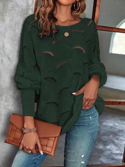 Mira™ | Striktrøje Med Bølgemønster Og Åben Struktur