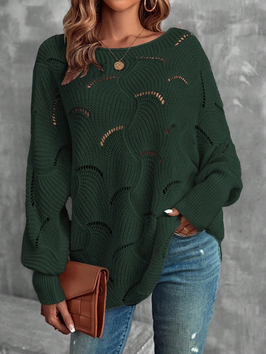 Mira™ | Striktrøje Med Bølgemønster Og Åben Struktur