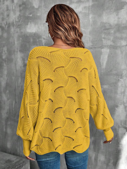 Mira™ | Striktrøje Med Bølgemønster Og Åben Struktur