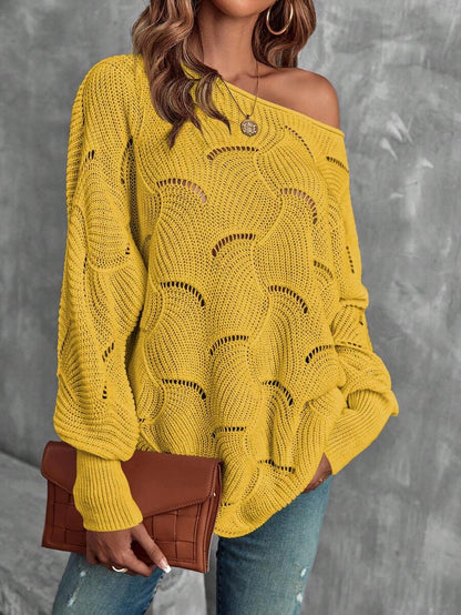 Mira™ | Striktrøje Med Bølgemønster Og Åben Struktur