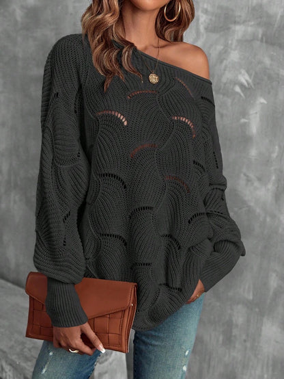 Mira™ | Striktrøje Med Bølgemønster Og Åben Struktur