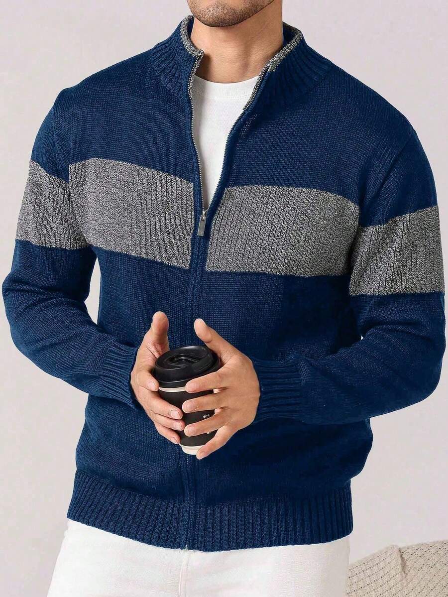 Jan™ | Strikket Herretrøje Med Lynlås