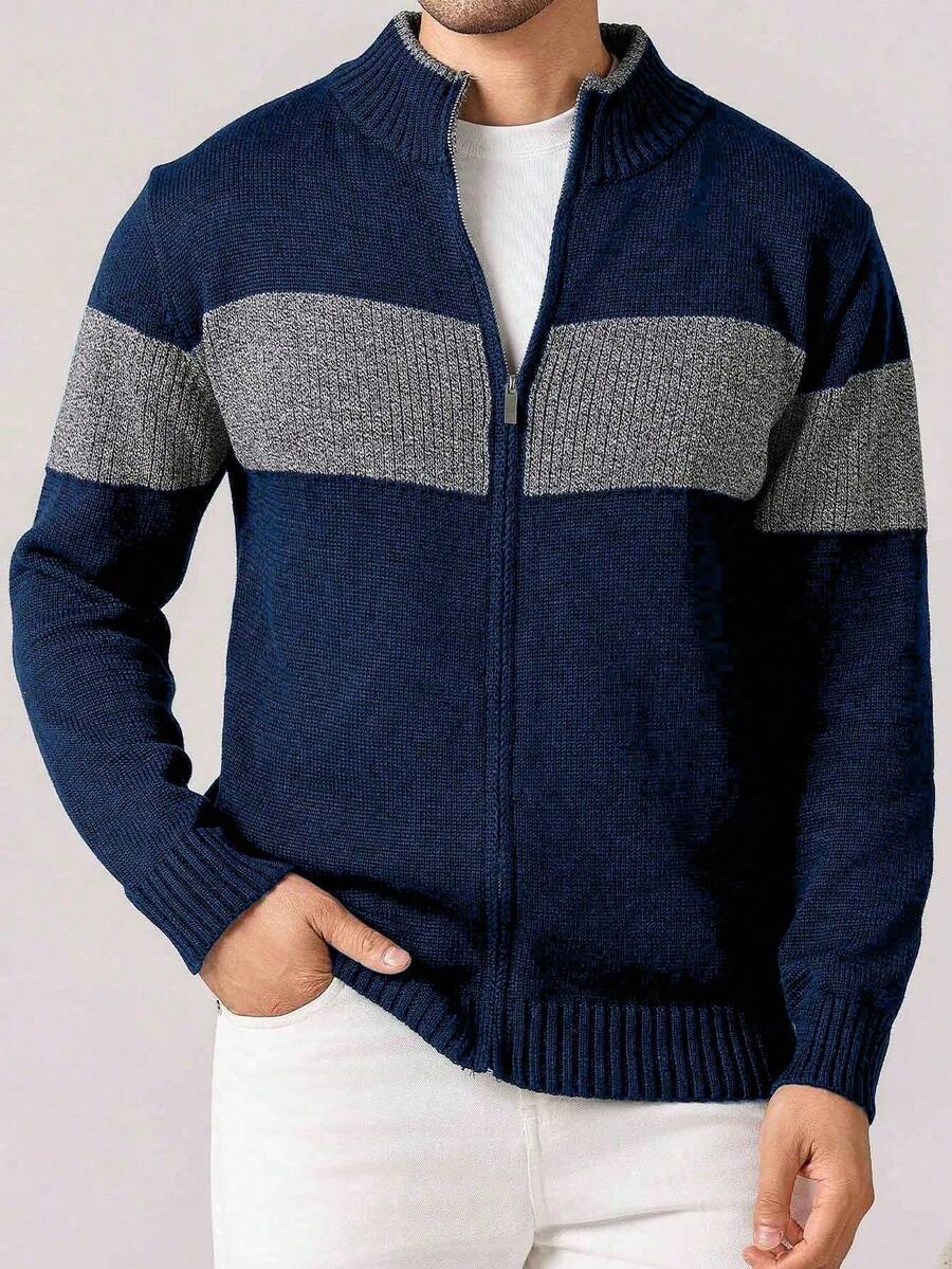 Jan™ | Strikket Herretrøje Med Lynlås