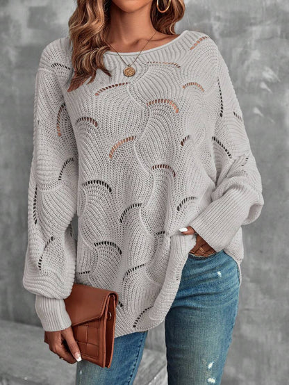 Mira™ | Striktrøje Med Bølgemønster Og Åben Struktur