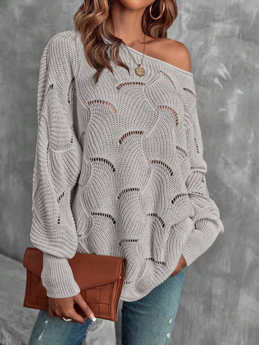 Mira™ | Striktrøje Med Bølgemønster Og Åben Struktur