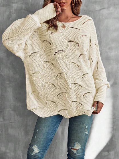 Mira™ | Striktrøje Med Bølgemønster Og Åben Struktur