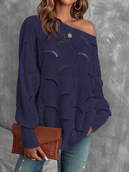 Mira™ | Striktrøje Med Bølgemønster Og Åben Struktur