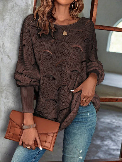 Mira™ | Striktrøje Med Bølgemønster Og Åben Struktur