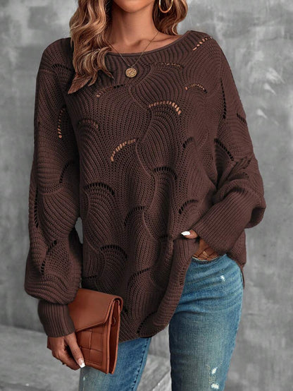 Mira™ | Striktrøje Med Bølgemønster Og Åben Struktur