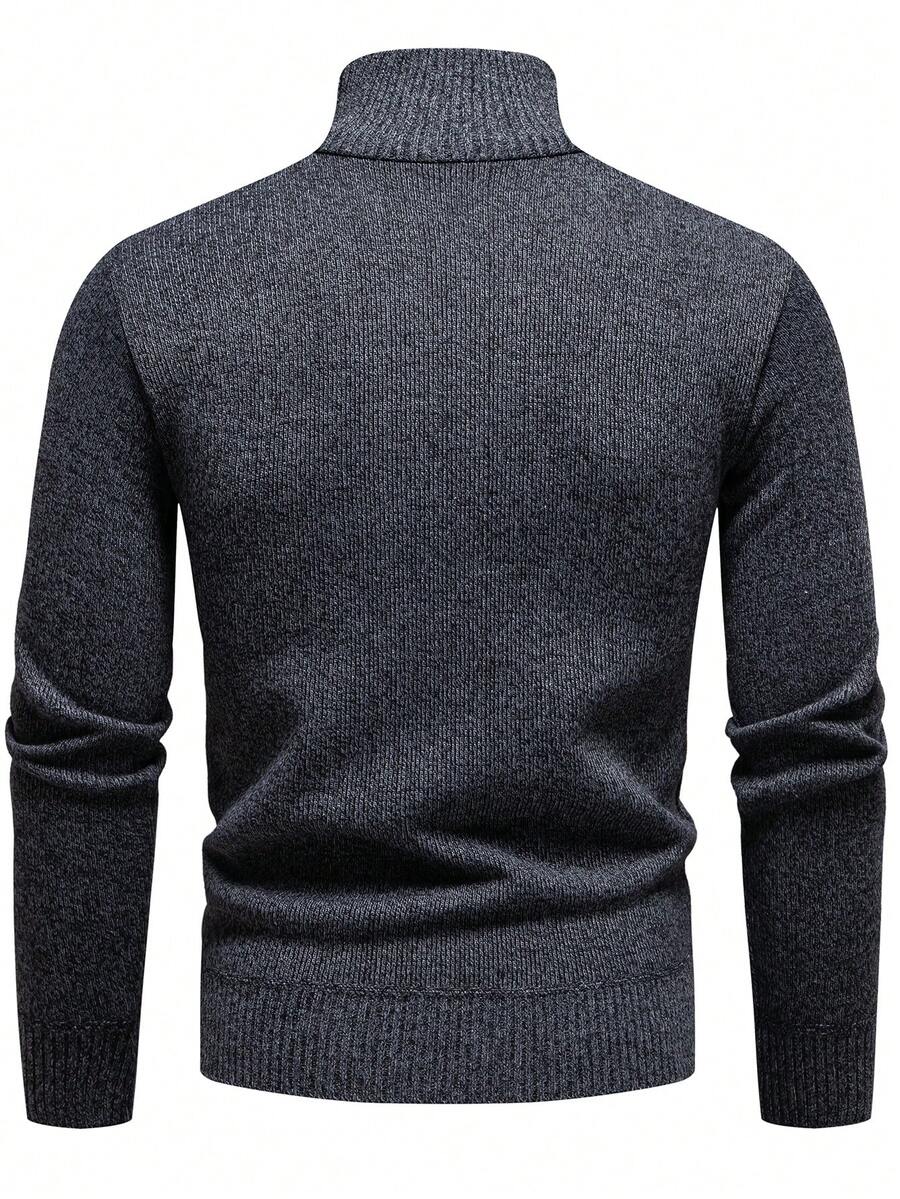 Tobias™ | Strikket Herretrøje Med Ruskindsdetaljer