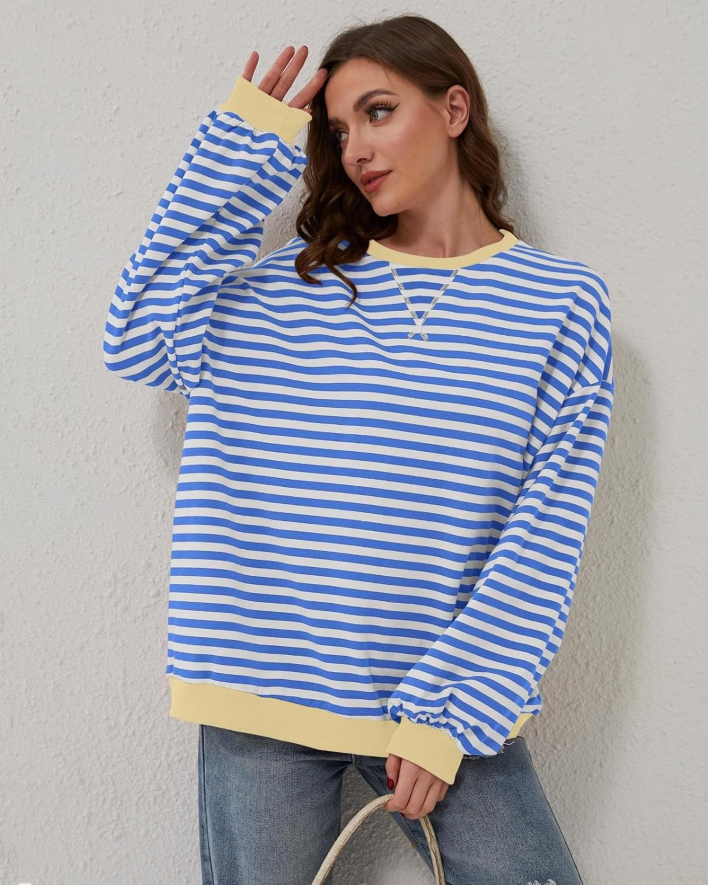 Roxanne™ | Stribet Oversized Sweatshirt