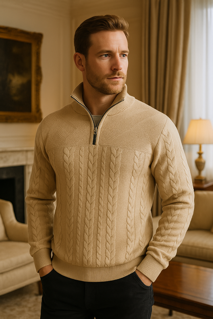 Henry™ | Premium Sweatshirt Med Kvart Lynlås