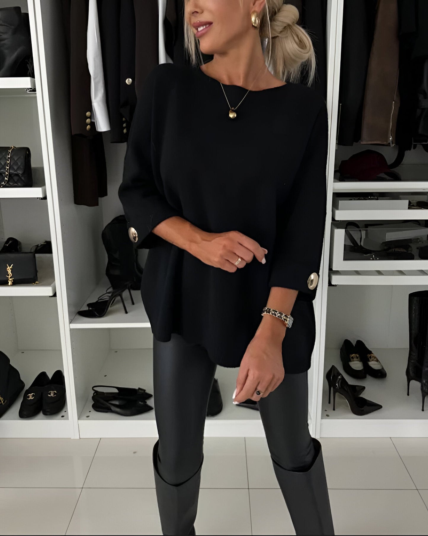 Jeyra™ | Blød Trøje Med Knapper