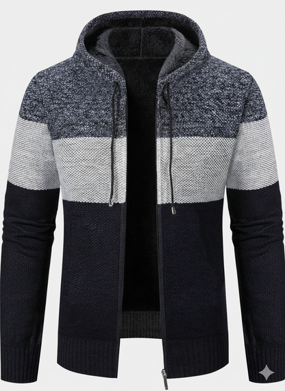 Lars™ | Herrecardigan Med Hætte Og Termofor