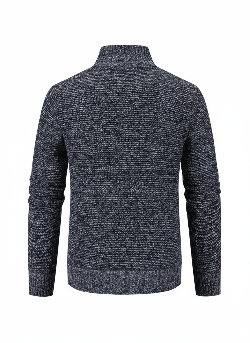 Joris™ | Strikket Herrecardigan Med Høj Krave Og Vatteret Front