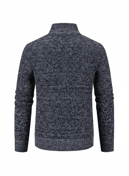 Joris™ | Strikket Herrecardigan Med Høj Krave Og Vatteret Front