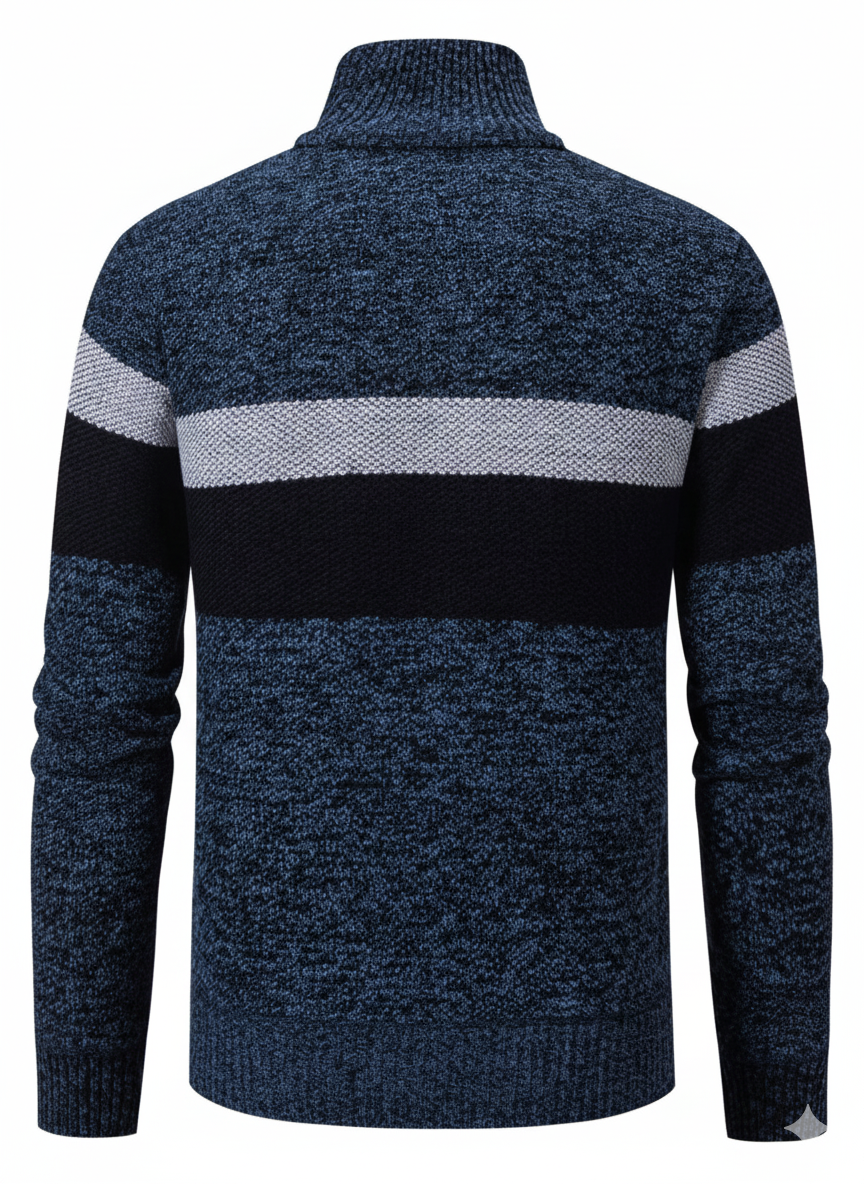Noah™ | Varm Herretrøje Med Stribet Vinterdesign