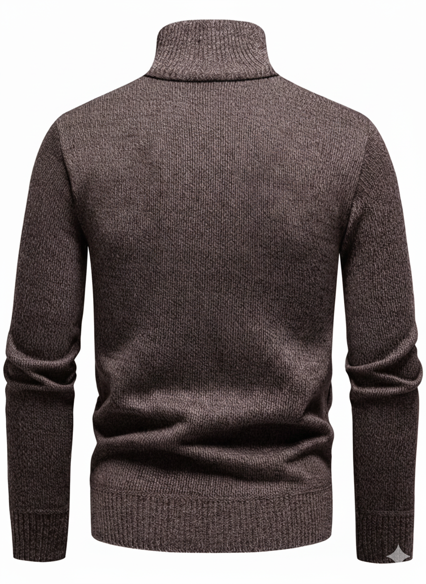 Tobias™ | Strikket Herretrøje Med Ruskindsdetaljer