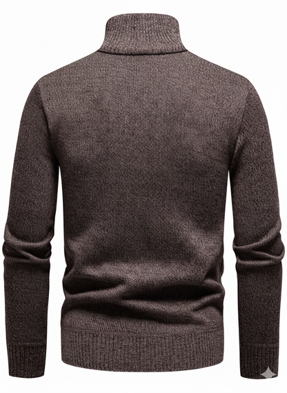 Tobias™ | Strikket Herretrøje Med Ruskindsdetaljer
