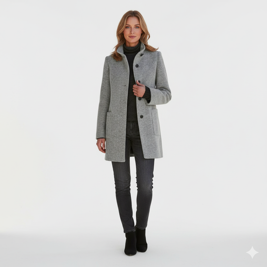 Elena | Klassisk frakke i uldmix