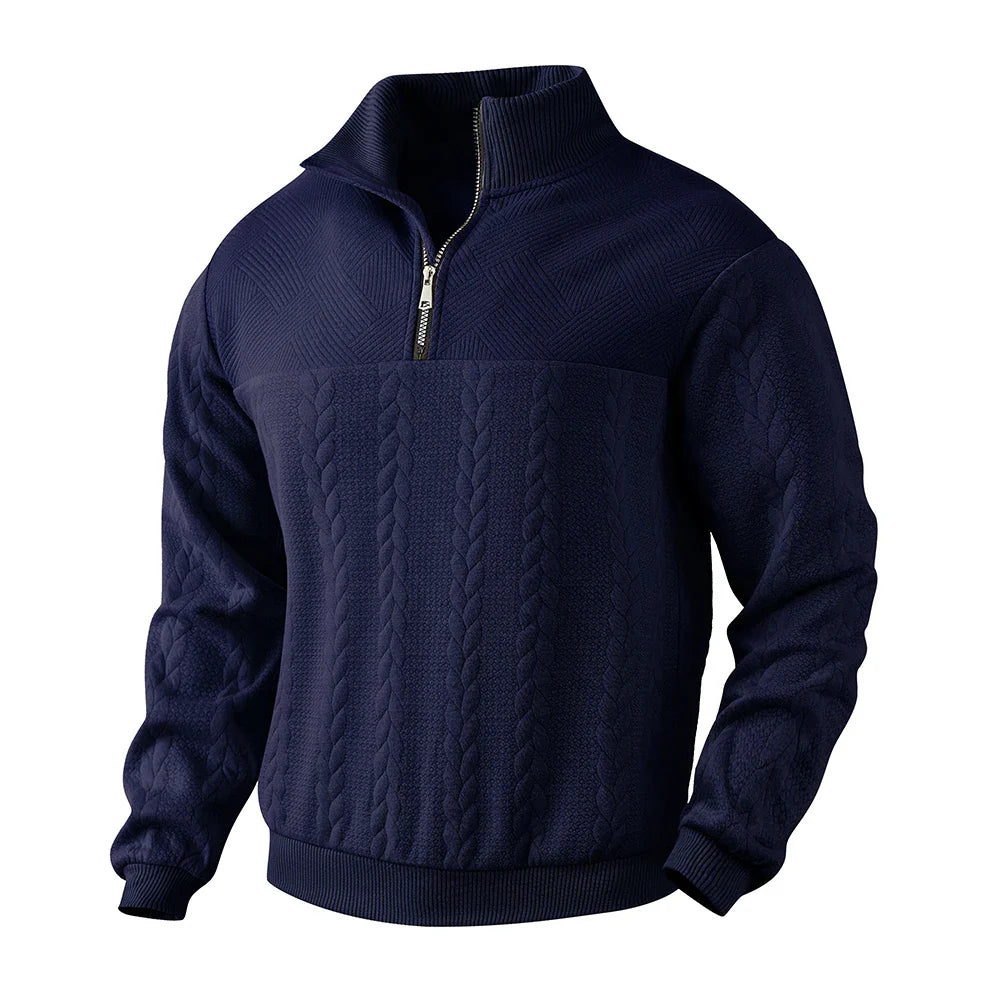 Henry™ | Premium Sweatshirt Med Kvart Lynlås