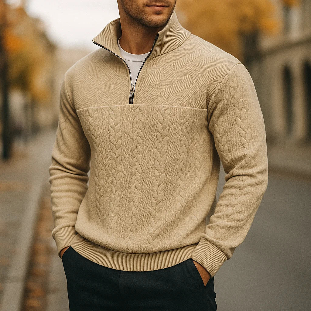 Henry™ | Premium Sweatshirt Med Kvart Lynlås
