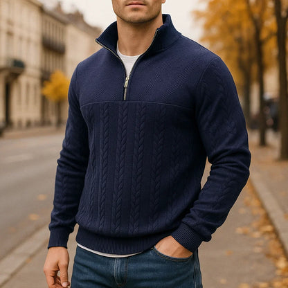 Henry™ | Premium Sweatshirt Med Kvart Lynlås