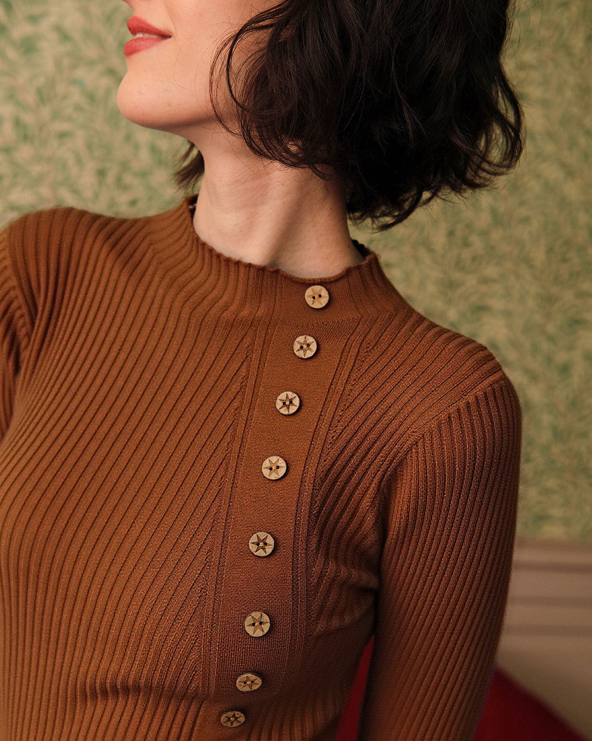 LUMI™ |  Ribstrikket T-shirt Med Høj Hals