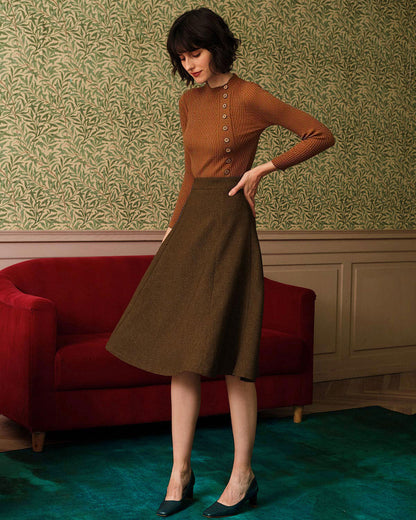 LUMI™ |  Ribstrikket T-shirt Med Høj Hals