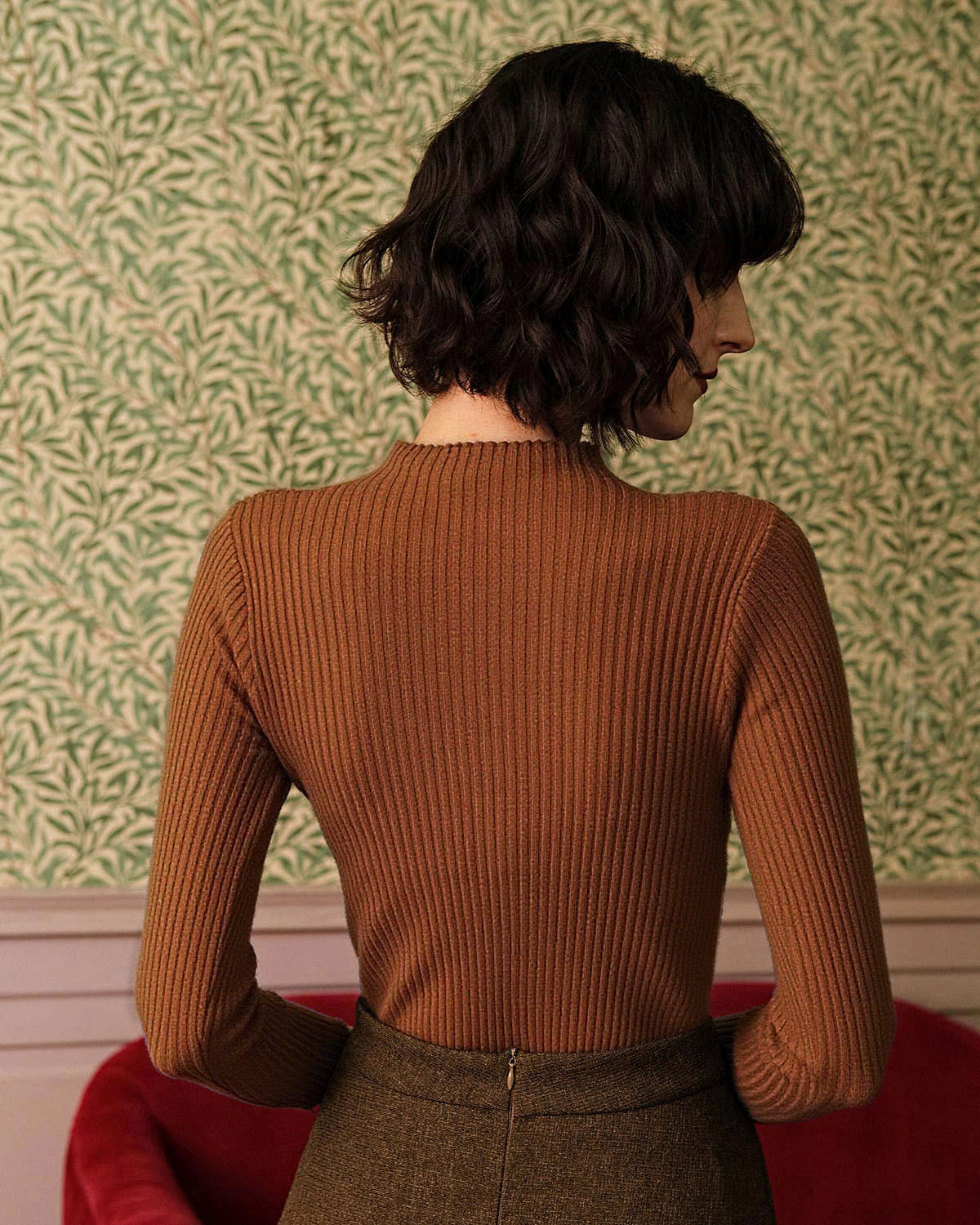 LUMI™ |  Ribstrikket T-shirt Med Høj Hals