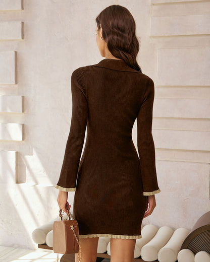 Céleste |  Bodycon sweaterkjole med knapper